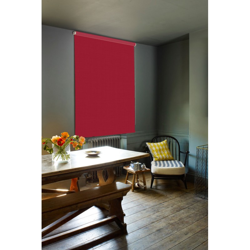 Dim-Out Raspberry Roller Blind